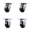 Service Caster 4 Inch Polyolefin Caster Set with Ball Bearings 2 Swivel 2 Rigid SCC-35S420-POB-2-R-2 - alternate 1